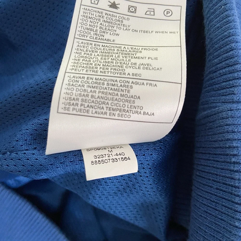 Air Jordan Jacket Mens Medium Mesh Lined Windbreaker Full Zip Activewear Blue